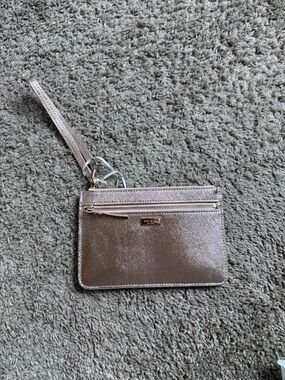 kate spade Rose Gold Metallic Wristlet Pouch
